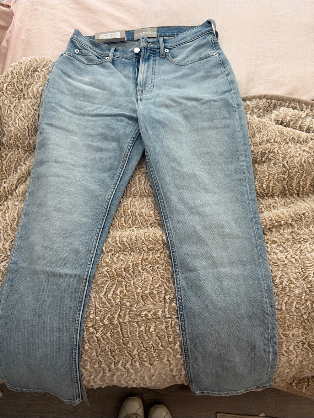 Everlane Light Wash Straight Leg Jeans